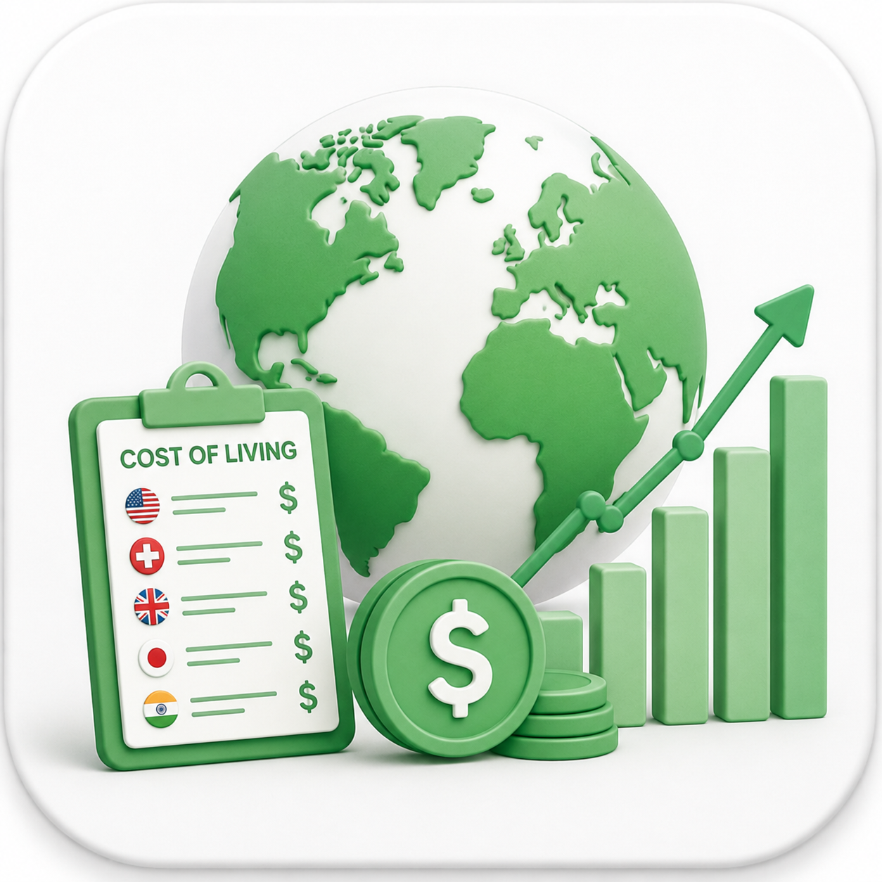 Cost of Living in $ icon